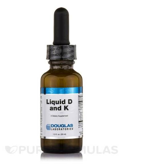 Основне фото товара Douglas Laboratories, Liquid D and K, Рідкий Вітамін D3, 30 мл