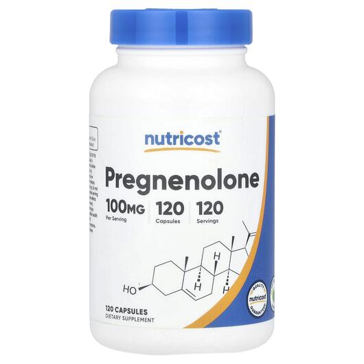 Основне фото товара Nutricost, Pregnenolone 100 mg, Прегненолон, 120 капсул