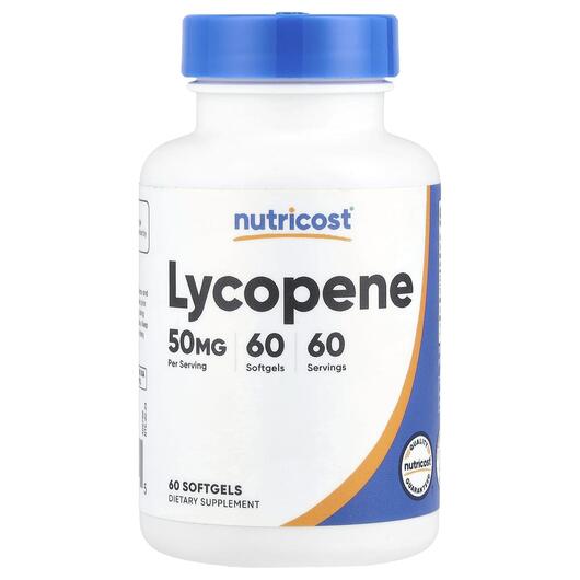 Основне фото товара Nutricost, Lycopene 50 mg, Лікопен, 60 капсул