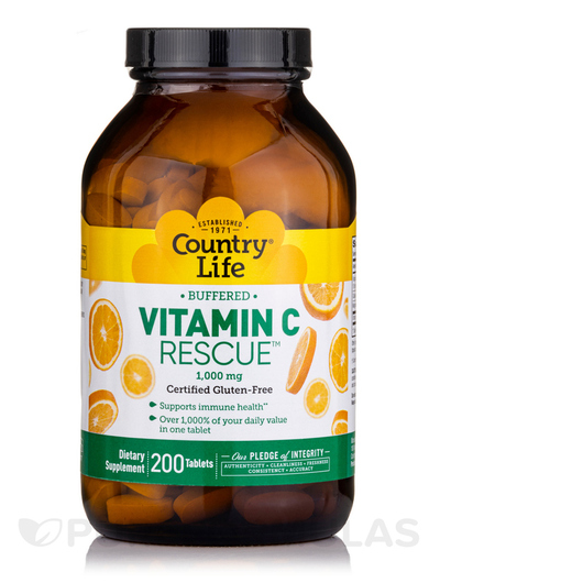 Основне фото товара Buffered Vitamin C Rescue 1000 mg, Вітамін C, 200 таблеток