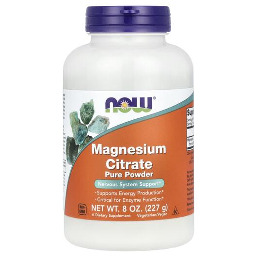 Основне фото товара NOW, Magnesium Citrate Powder, Магній Цитрат, 227 г