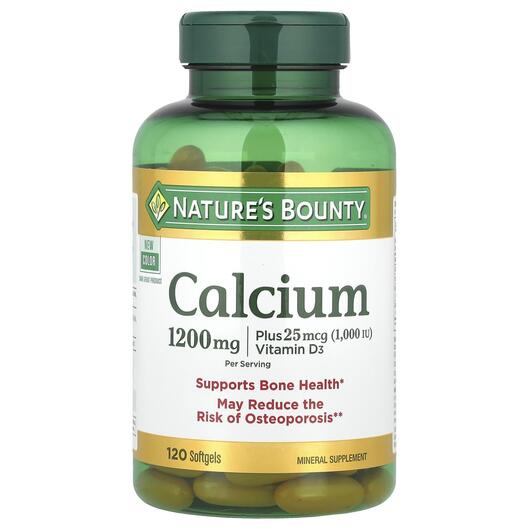 Основне фото товара Calcium 1200 mg Plus D3 1000 UI, Кальцій D3, 120 капсул