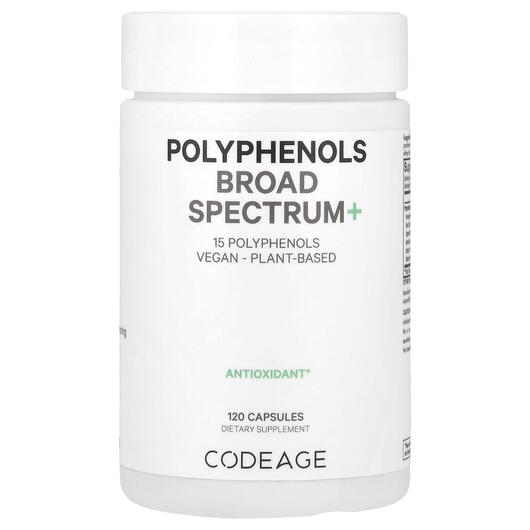 Основне фото товара Polyphenols Broad Spectrum, Рослинні поліфеноли, 120 капсул