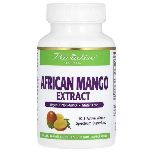 Основне фото товара Paradise Herbs, African Mango, Африканське Манго, 60 капсул
