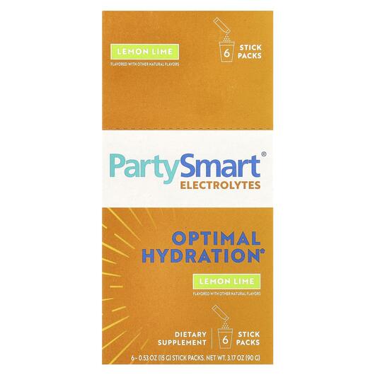 Основне фото товара Himalaya, PartySmart Electrolytes Lemon, Електроліти, 6 шт