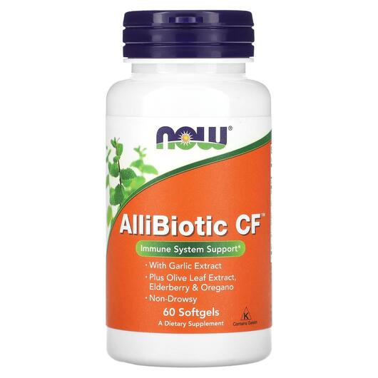 Основное фото товара NOW, Аллибиотик, AlliBiotic CF, 60 капсул