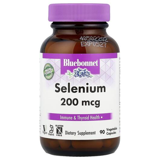 Основне фото товара Bluebonnet Nutrition, Selenium 200 mcg, Селен, 90 капсул