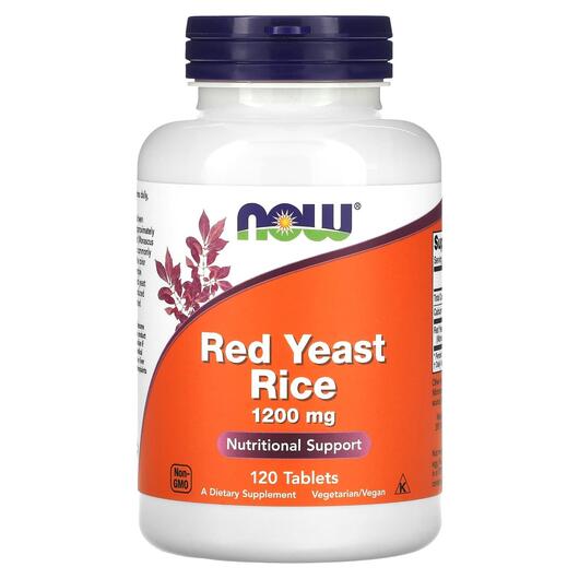 Основне фото товара Red Yeast Rice 1200, Червоний дріжджовий рис 1200 мг, 120 таблето