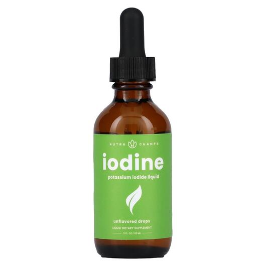 Основне фото товара NutraChamps, Iodine Liquid Drops Unflavored, Йод, 60 мл