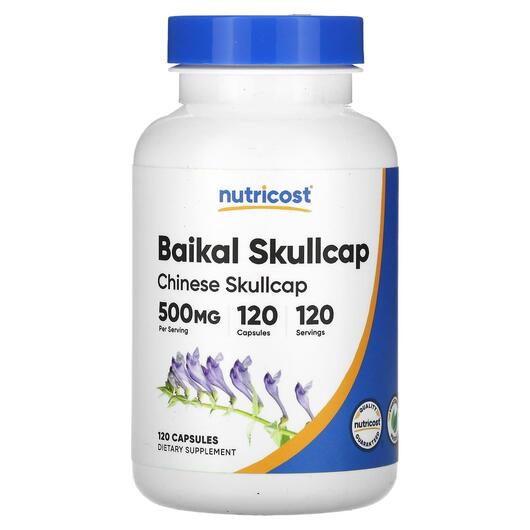 Основне фото товара Nutricost, Baikal Skullcap 500 mg, Шоломниця, 120 капсул