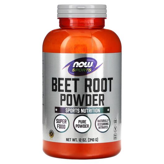 Основне фото товара NOW, Sports Beet Root Powder, Червоний буряк, 340 г
