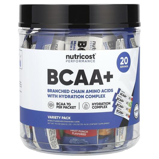 Основне фото товара Nutricost, Performance BCAA + Variety Pack, БЦАА, 20 шт