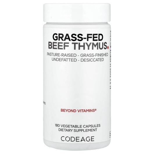 Основне фото товара CodeAge, Grass-Fed Beef Thymus, Тимус, 180 капсул