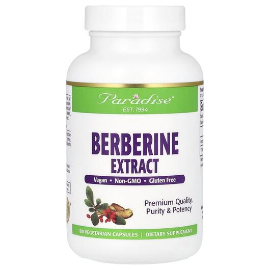 Основне фото товара Paradise Herbs, Berberine, Берберин, 180 капсул