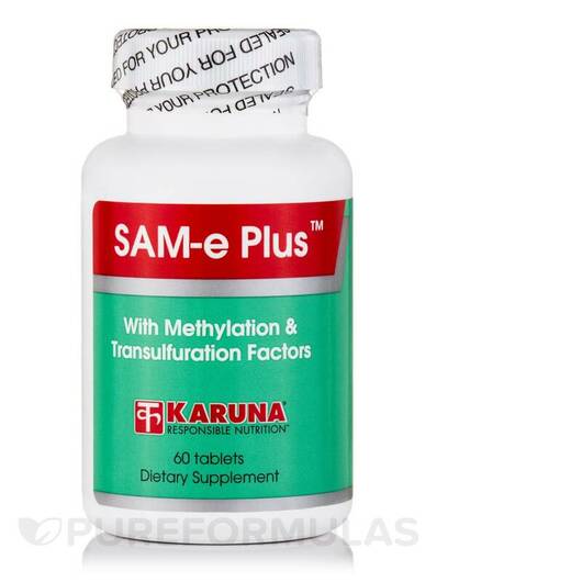 Основне фото товара Karuna Health, Sam-e Plus, САМе Аденозил-метионін, 60 таблеток