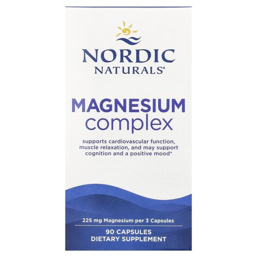 Основне фото товара Nordic Naturals, Magnesium Complex 90, Магній, 90 капсул