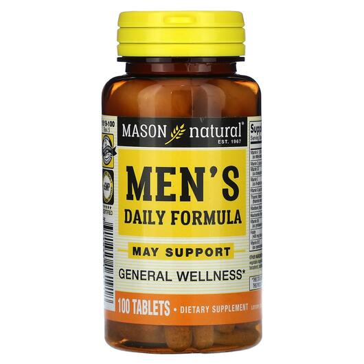 Основне фото товара Mason, Men's Daily Formula, Мультивітаміни, 100 таблеток