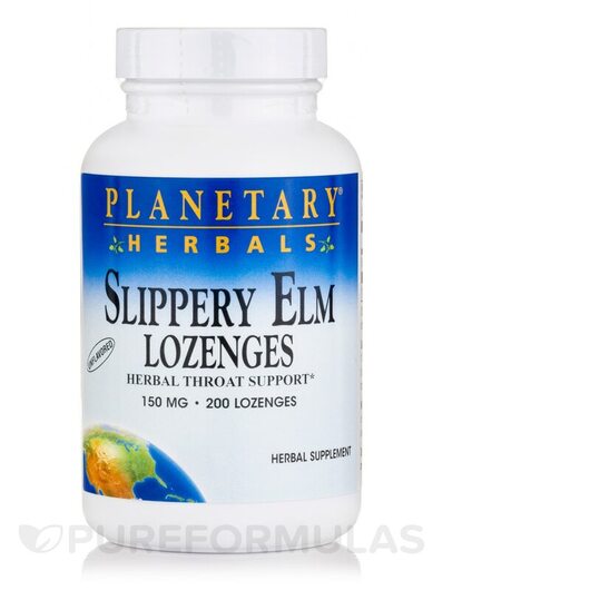 Основне фото товара Slippery Elm Lozenges Unflavored 150 mg, Слизький в'яз, 200 