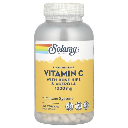Основне фото товара Vitamin C with Rose Hips & Acerola, Вітамін С, 250 капсул