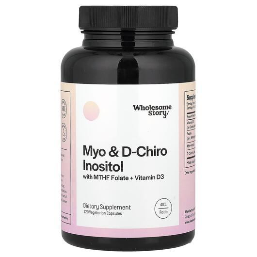 Основне фото товара Myo & D-Chiro Inositol with MTHF Folate +, Міо-інозитол, 120 