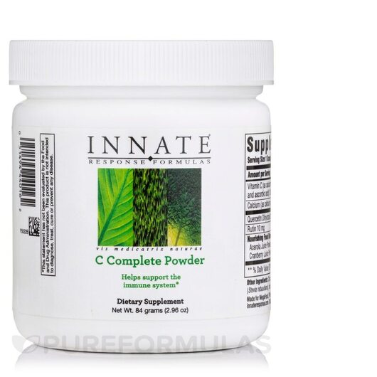 Основне фото товара Innate Response Formulas, C-Complete Powder, Вітамін C, 84 г