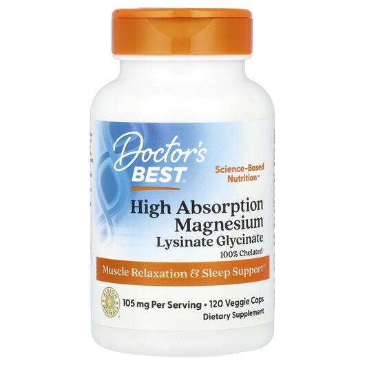 Основне фото товара Magnesium 100% Chelated, Хелатний Магній, 120 капсул