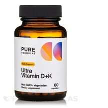 Вітамін D Ultra Vitamin D + K PureFormulas 60 капсул