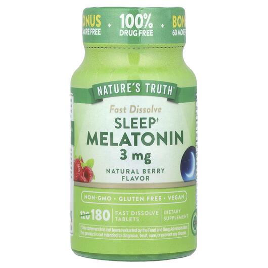 Основное фото товара Мелатонин, Melatonin Natural Berry 3 mg, 180 таблеток