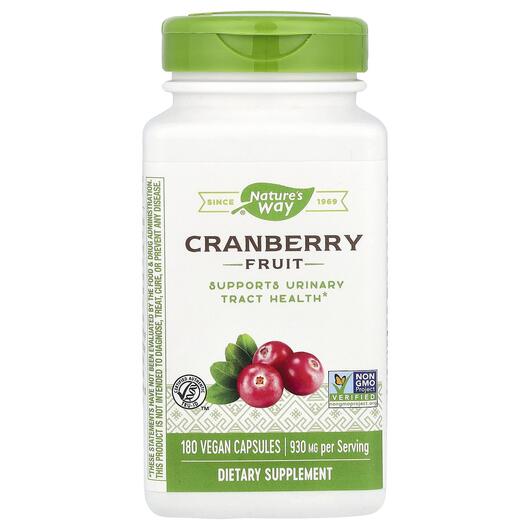 Основне фото товара Cranberry Fruit 465 mg, Журавлина 465 мг, 180 капсул