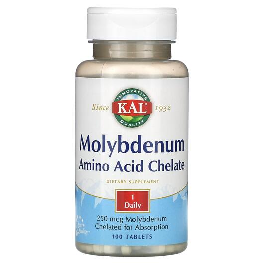 Основне фото товара Molybdenum Amino Acid Chelate 250 mcg, Молібден, 100 таблеток