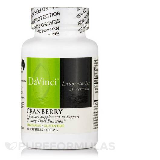 Основне фото товара DaVinci Laboratories, Cranberry 400 mg, Журавлина, 60 капсул