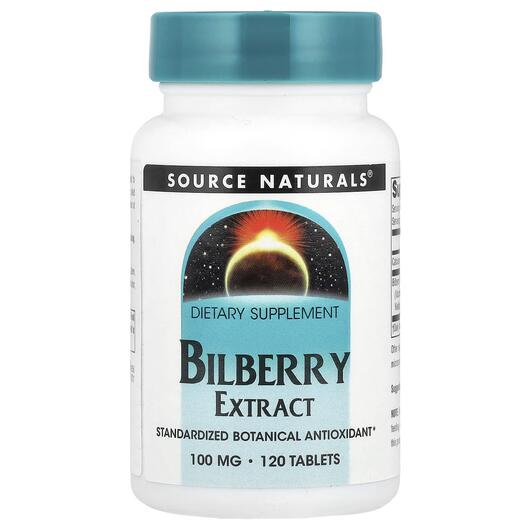 Основне фото товара Bilberry Extract 100 mg 120, Екстракт Чорниці 100 мг, 120 таблето