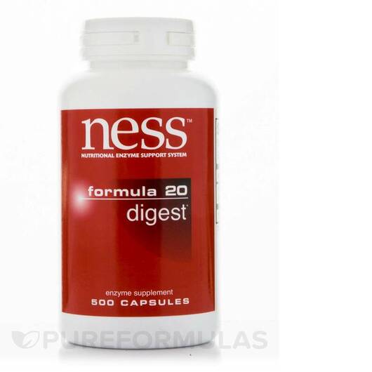 Основне фото товара Ness Enzymes, Digest Formula 20, Ферменти, 500 капсул