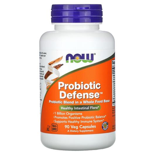 Основне фото товара NOW, Probiotic Defense, Пробіотики, 90 капсул