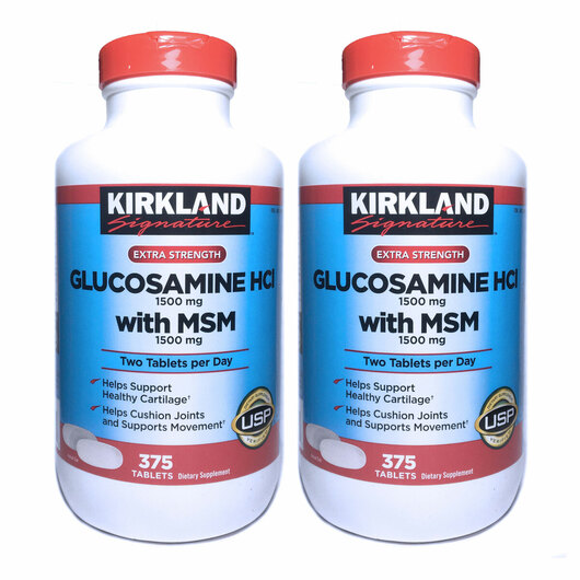Основне фото товара Glucosamine HCL with MSM 1500 mg, Глюкозамін з МСМ, 375 таблеток