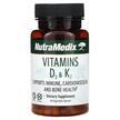 NutraMedix, Vitamins D3 & K2, Вітаміни D3 K2, 60 капсул