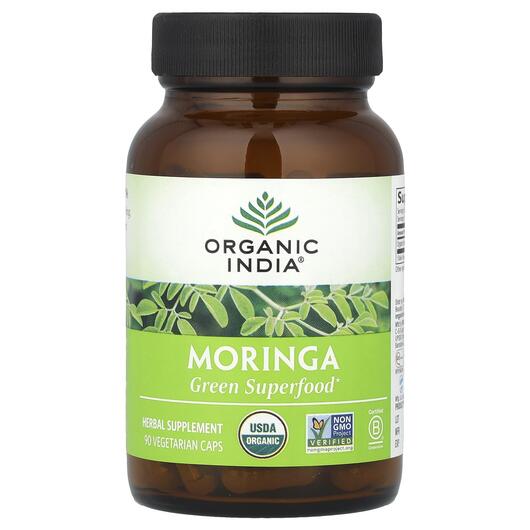 Основне фото товара Organic India, Moringa, Моринга, 90 капсул