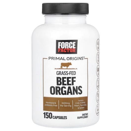 Основне фото товара Primal Origins Grass-Fed Beef Organs, Колаген з яловичини, 150 ка