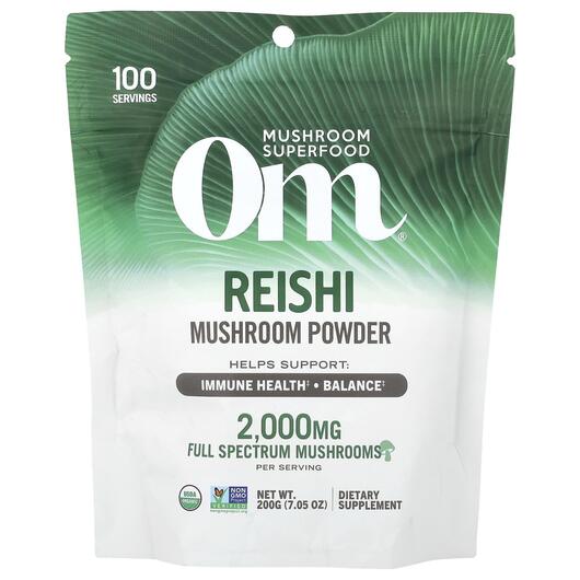Основне фото товара Om Mushroom Superfood, Mushroom Powder Reishi, Гриби Рейші, 200 г