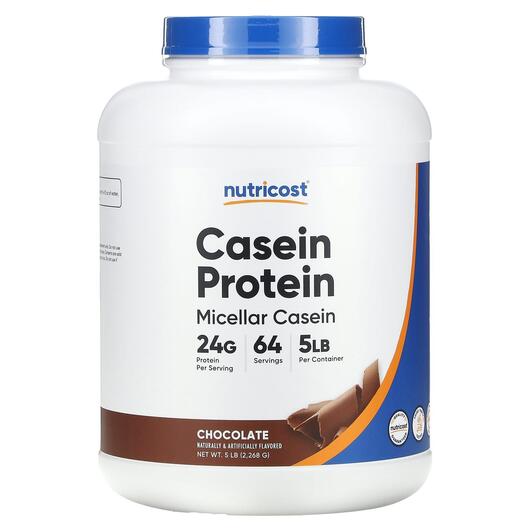 Основне фото товара Nutricost, Casein Protein Chocolate, Протеїн, 2268 г