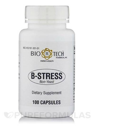 Основне фото товара Tech Pharmacal, B-Stress, Підтримка стресу, 100 капсул