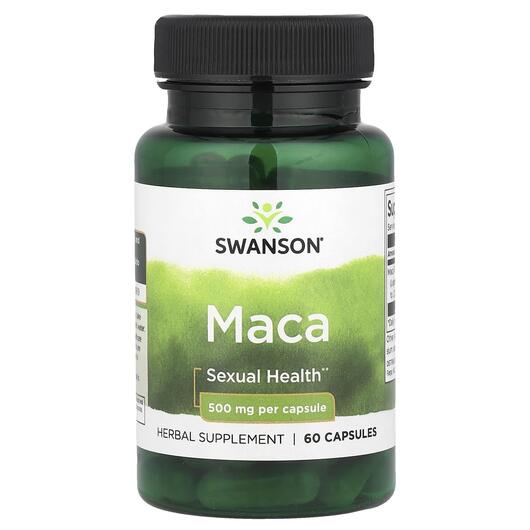 Основне фото товара Swanson, Maca 500 mg, Мака Перуанська, 60 капсул