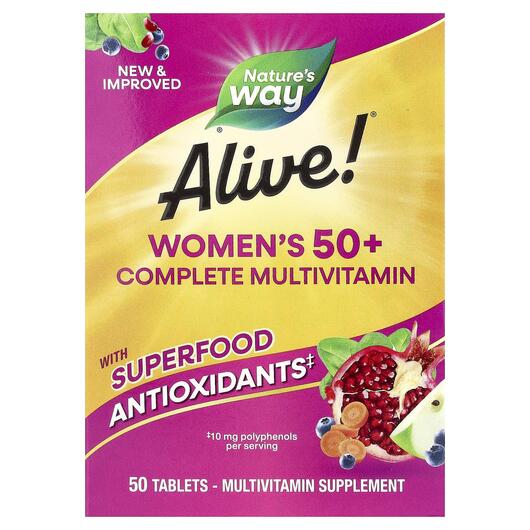 Основне фото товара Alive! Women's 50+ Complete Multivitamin, Вітаміни для жінок