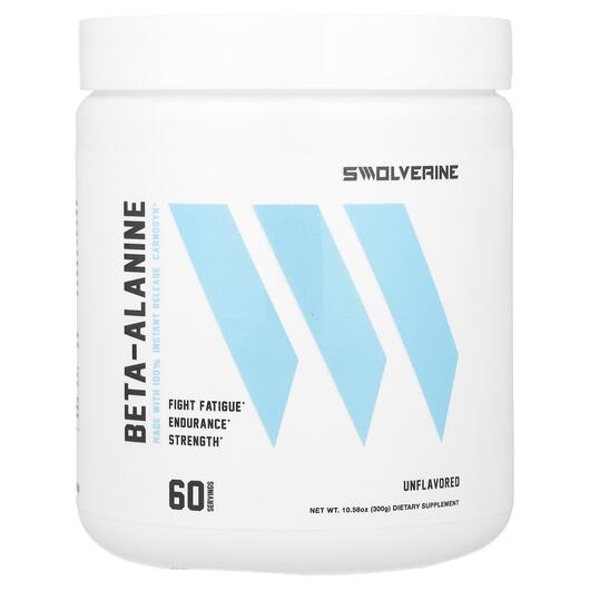 Основне фото товара Swolverine, Beta-Alanine Unflavored, Бета-аланін, 300 г