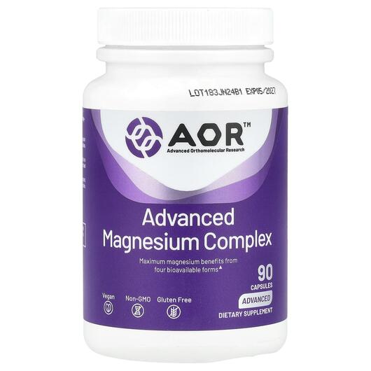 Основне фото товара AOR, Advanced Magnesium Complex, Магній, 90 капсул