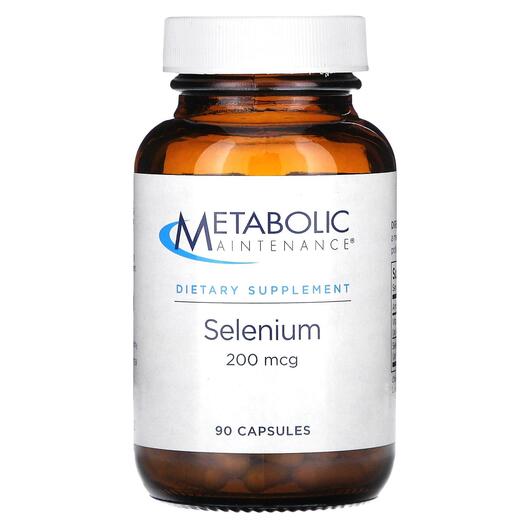 Основне фото товара Metabolic Maintenance, Selenium 200 mcg, Селен, 90 капсул