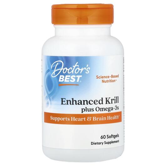 Основне фото товара Krill Omega3s with Superba, Масло Кріля Омега-3, 60 капсул