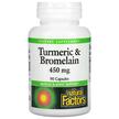 Фото товару Turmeric & Bromelain 450 mg 90, Бромелайн, 90 капсул