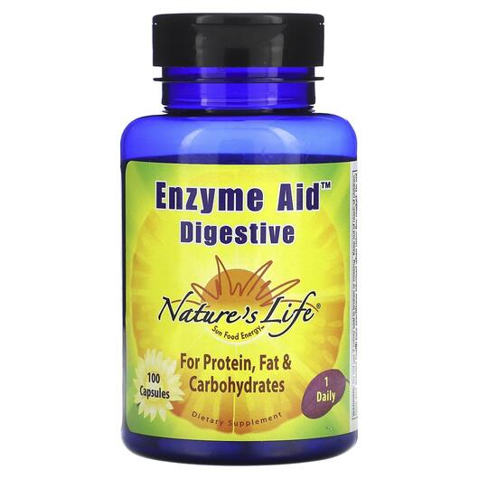Основне фото товара Natures Life, Enzyme Aid Digestive, Ферменти, 100 капсул