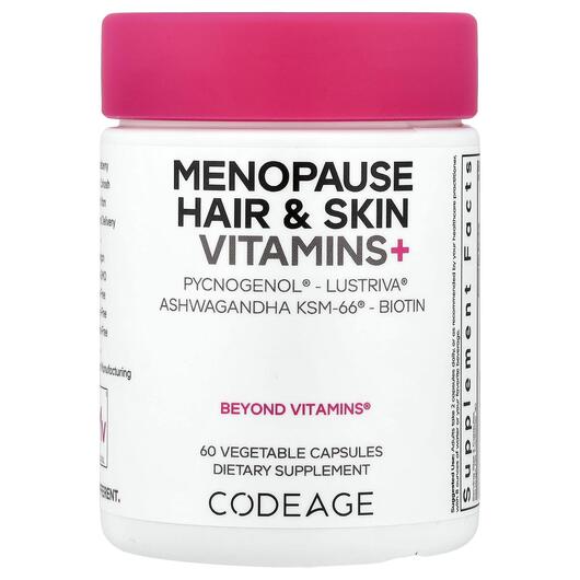 Основне фото товара Menopause Hair Skin Vitamins+, Підтримка менопаузи, 60 капсул